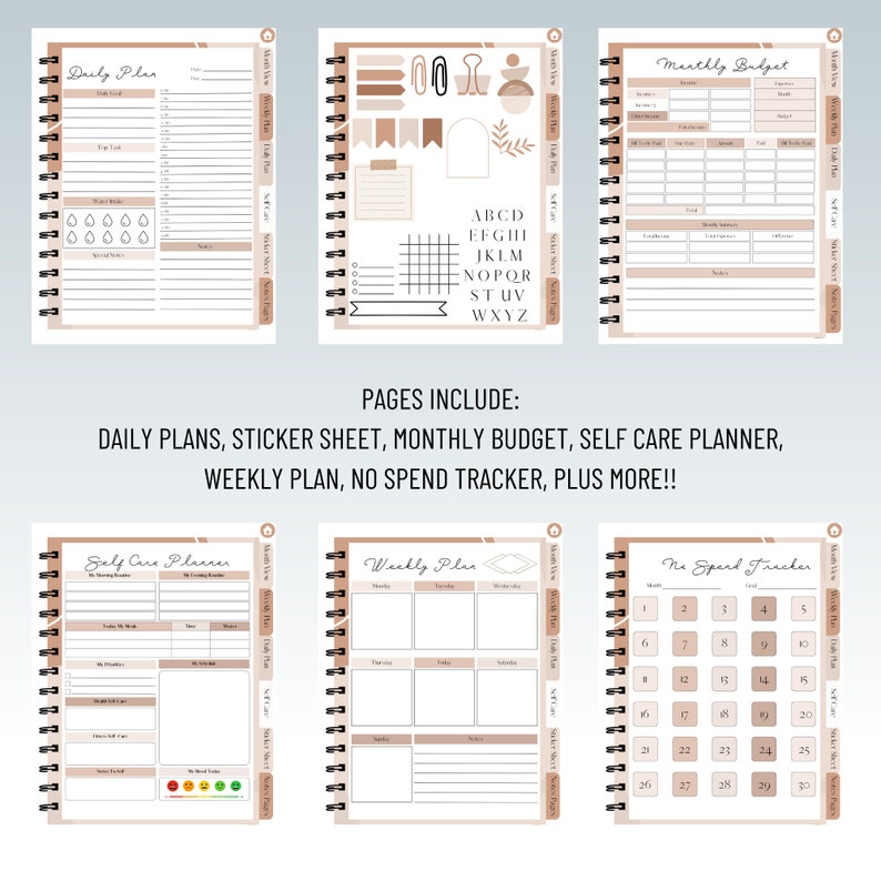 Digital Planner Bundle: Undated, Goodnotes Compatible, Planning With ...