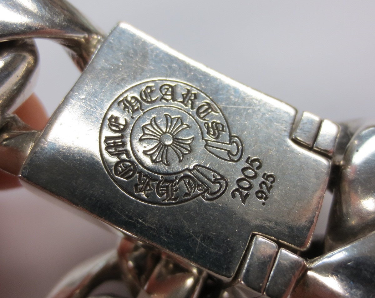 Large Sterling Silver Link Bracelet by Chrome Hearts 2005