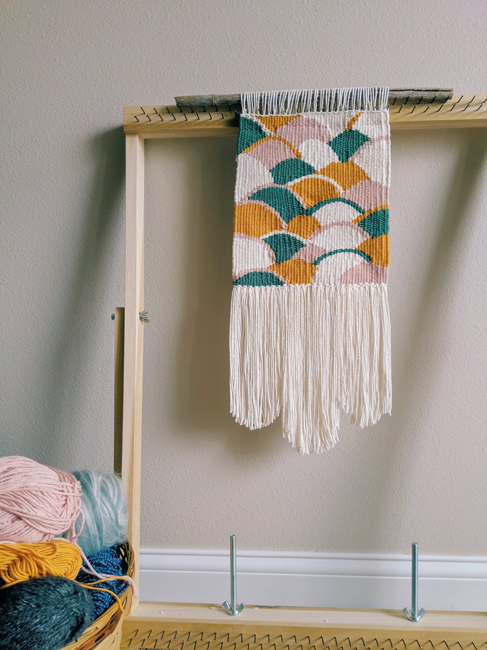 Gumdrops Colorful Woven Wall Hanging, Home Decor, Tapestry Weaving