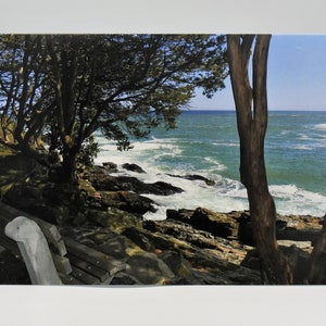 Ogunquit Marginal Way &quot;Bench 35&quot; 5x7 Greeting Card