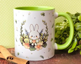 Bunny Greens Mug: Ceramic Cup