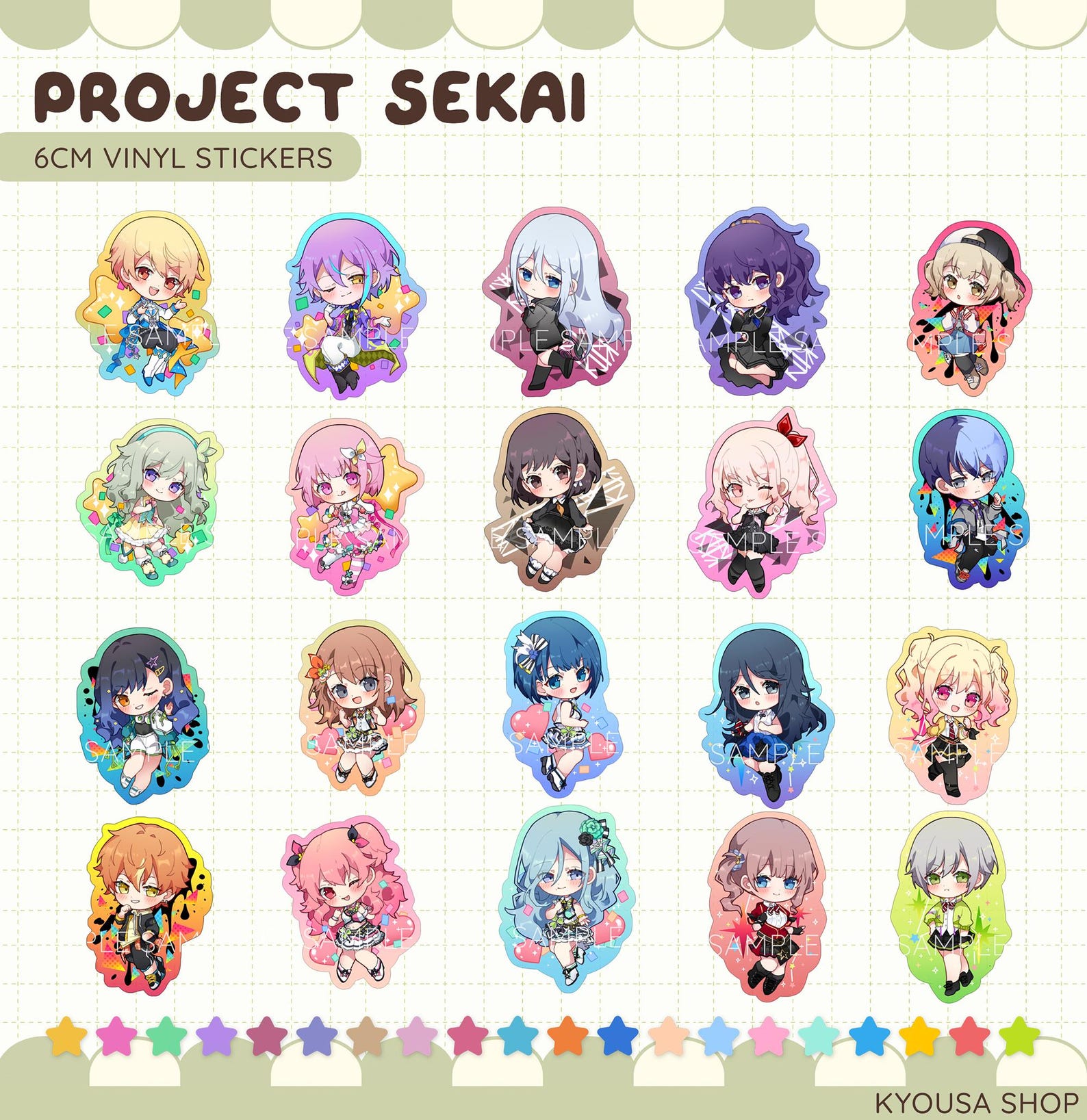 Project Sekai Vinyl Stickers - Etsy