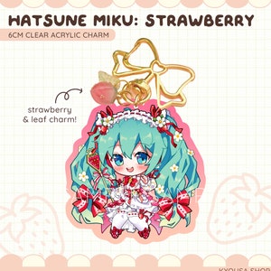 Erdbeere Hatsune Miku Keychain / Charme Bild 2
