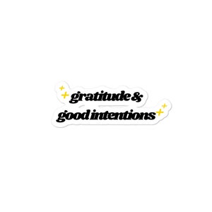 Gratitude & Good Intentions Sticker [Shadow]