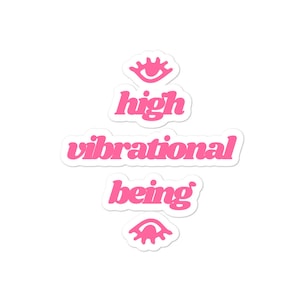 High Vibe Being Sticker [Melon Pink]