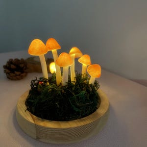 Pilz Lampe | Niedliches Leuchtpilz | Handgemachte Retro Pilz Lampe | Wohnkultur Hochzeit Geburtstagsparty Muttertagsgeschenke
