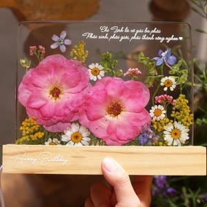 Pressed Flowers, Large Pressed Flower,Custom Pressed Flower Frame - Wedding Flowers or Other Event Flowers.