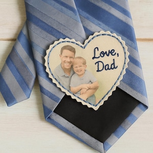 Custom Portrait. Father of the Bride. Father of the Bride gift. Gift for Dad. Tie Patch. Mens tie. Hand Stitched Wedding Tie Patch.