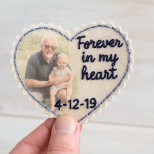 Custom Portrait. Father of the Bride. Father of the Bride gift. Gift for Dad. Tie Patch. Mens tie. Hand Stitched Wedding Tie Patch.