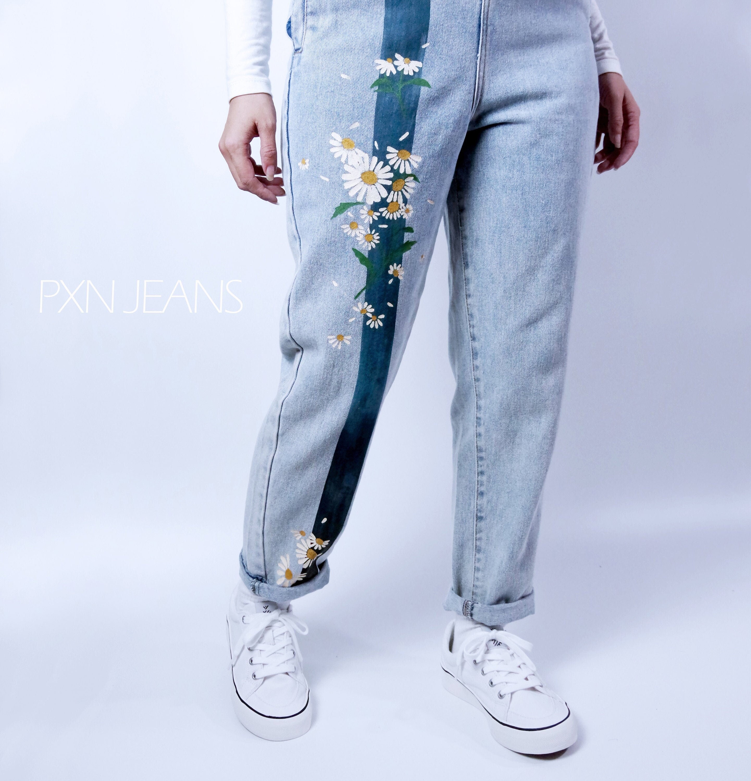 Daisy Jeans Collection Light Blue Painted - Etsy