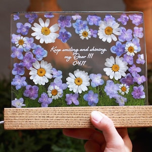 Pressed Flowers, Large Pressed Flower,Custom Pressed Flower Frame - Wedding Flowers or Other Event Flowers.
