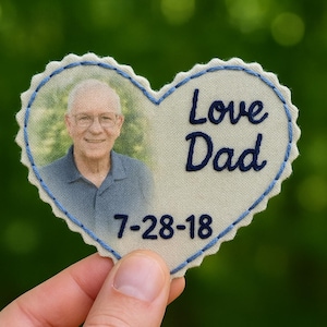 Custom Portrait. Father of the Bride. Father of the Bride gift. Gift for Dad. Tie Patch. Mens tie. Hand Stitched Wedding Tie Patch.