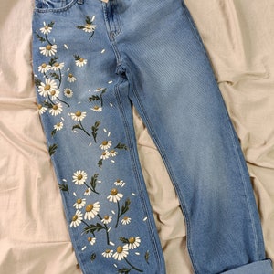 Painted Jeans Daisy Floral Painted denim Be amazing