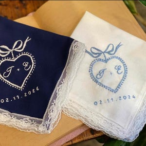 Custom Embroidered Handkerchiefs, Personalized Linen Embroidered Handkerchief, Wild Flower Handkerchief, Hand Embroidery, Wedding Gift