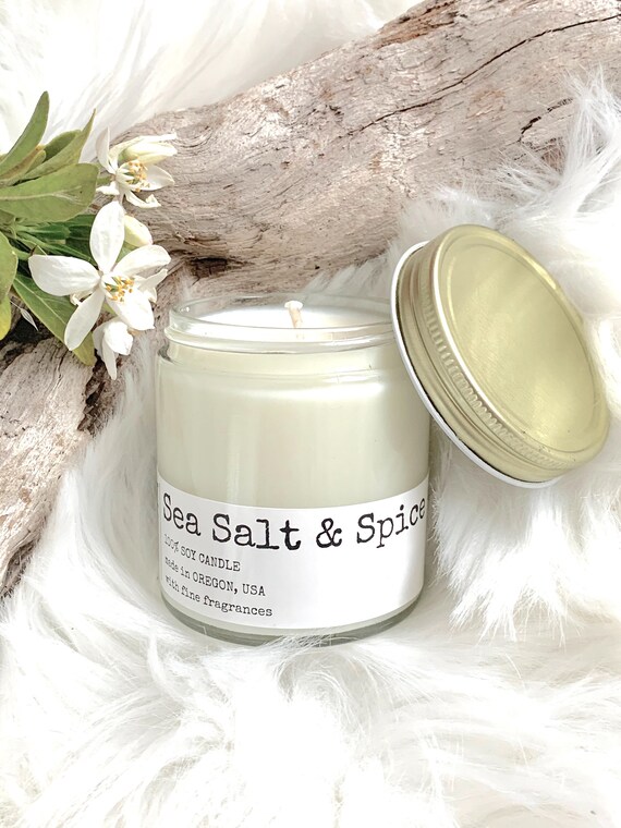 Sea Salt & Spice Soy Candle - Ocean Breeze, Vanilla Undertones
