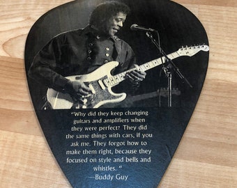 Buddy Guy jumbo guitar pick wall art