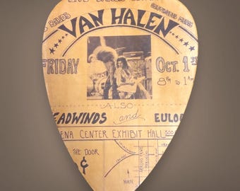 Van Halen jumbo guitar pick wall art