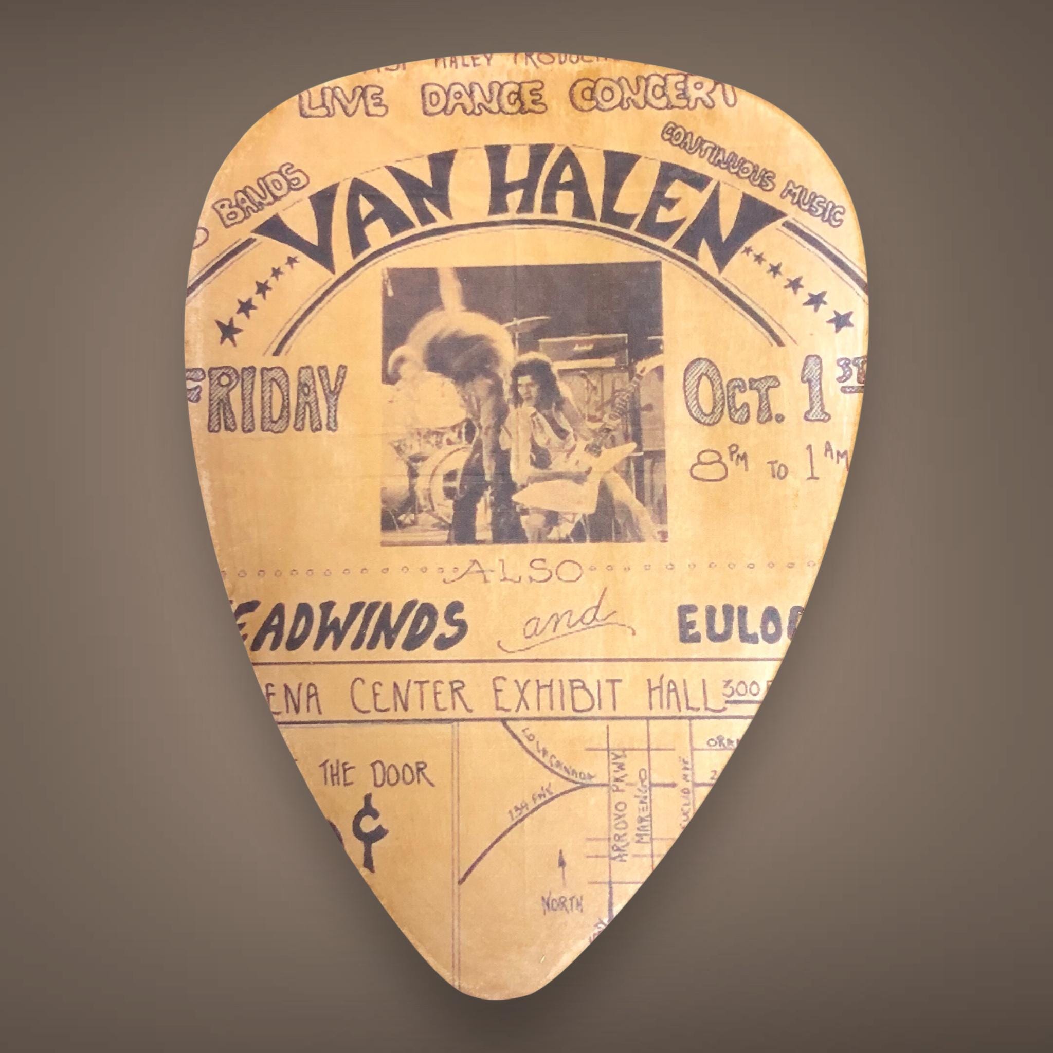 EDDIE VAN HALEN　置物　額　ピック　アート　インテリア　オブジェ Van Halen Jumbo Guitar Pick Wall Art - Etsy