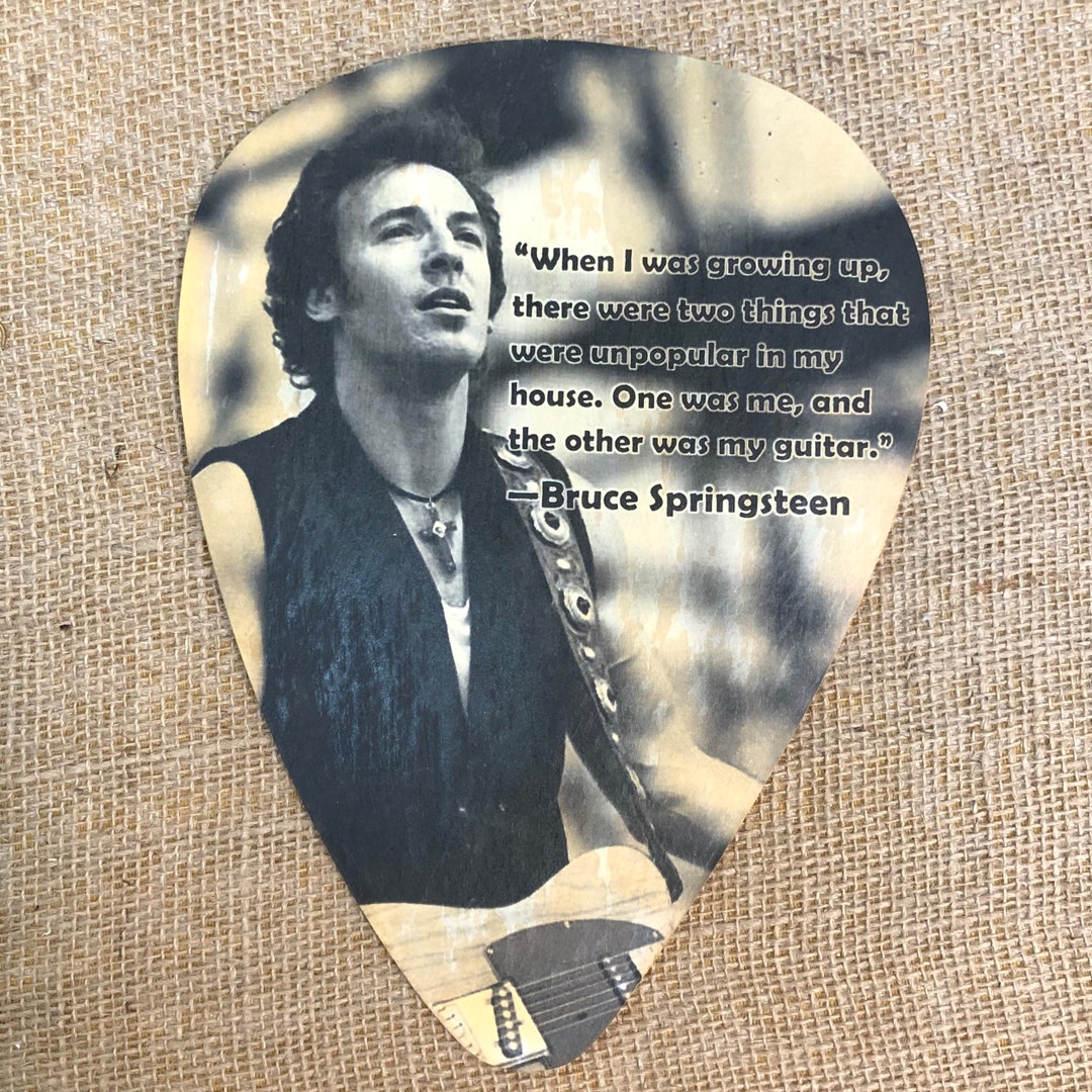 Bruce Springsteen Jumbo Guitar Pick Wall Art Etsy