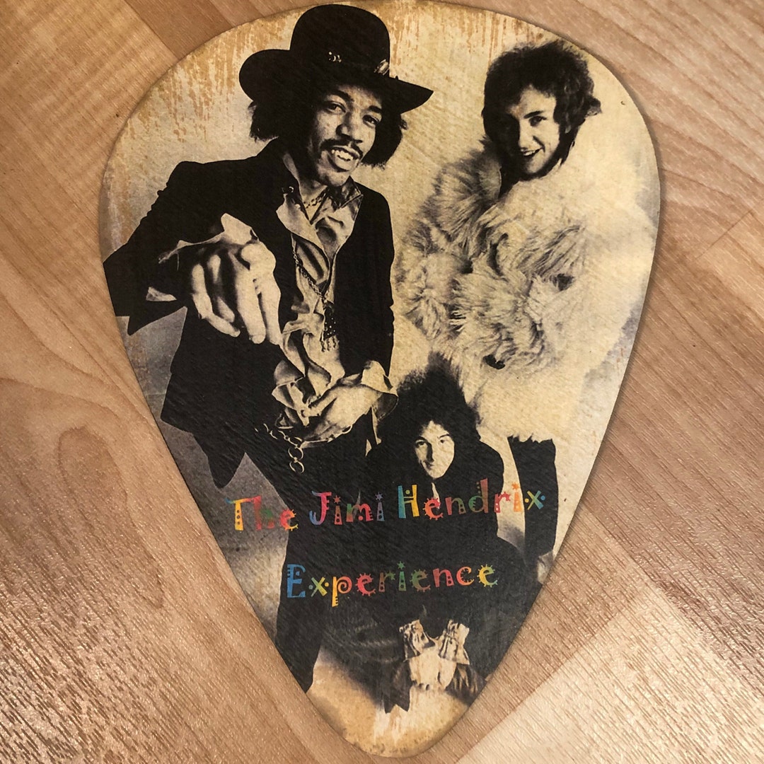 Jimi Hendrix Jumbo Guitar Pick Wall Art Etsy