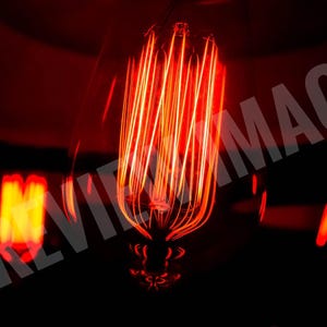 Bombilla Edison de cerca, Imagen creativa, Bombillas, Bombilla, Decoración de pared, Decoración del hogar, Publicidad, Eléctrica, Descarga instantánea, Impresión digital