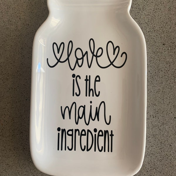 Liefde is het hoofdingrediënt mason jar lepel rust