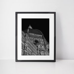 Florence Italy Photography Wall Art Black and White Italy Print Florence Italy Duomo Photography Firenze Travel Print Italian Modern Decor