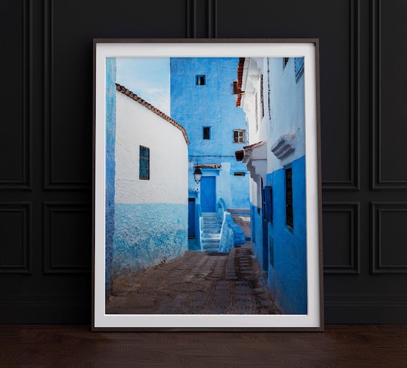 Chefchaouen Morocco Print Blue Pearl City Poster Morocco Photography Moroccan Wall Art Travel Print Atlas Mountains Morocco Home Decor