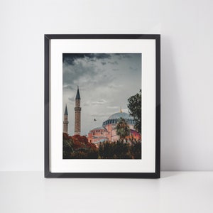 Hagia Sophia Print Istanbul Turkey Home Decor Sunset Photography Print Istanbul Travel Poster Turkey Wall Art Istanbul Original Print