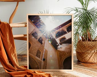 Hiszpania Podróż Wydruk Alhambra Sztuka Islamska Architektura Maurów Sztuka Ścienna Hiszpania Podróż Wydruk Islamski Wystrój Domu Granada Hiszpania Wydruk