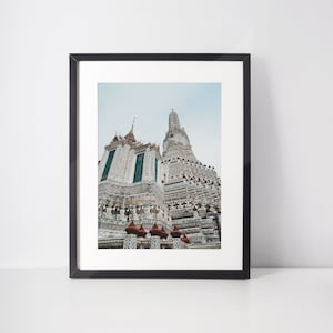 Bangkok Thailand Wat Run Temple Southeast Asian Wall Art Thailand Poster Travel Photography Gift Asia Home Decor