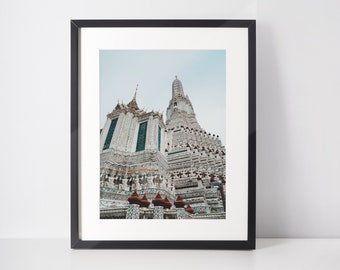 Bangkok Thailand Wat Run Temple Southeast Asian Wall Art Thailand Poster Travel Photography Gift Asia Home Decor