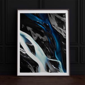 Iceland Landscape Print Iceland Aerial Photography Poster Iceland River Print Nordic Wall Art Iceland Abstract Home Decor