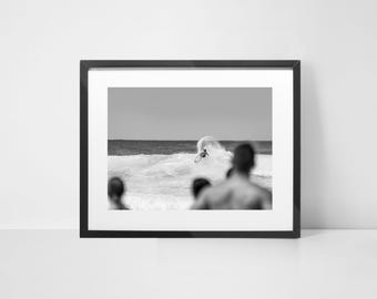 Hawaii surf Photography Wall Art Hawaii Surf Print Beach Photography Oahu travel Print Surf Decor Hawaiian Home Decor Black and White Print