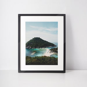 Koh Tao Thailand Poster Tropical Island Print Thai Landscape Print Travel Art Print Thailand Gift Summer Home Decor Thai Island Print