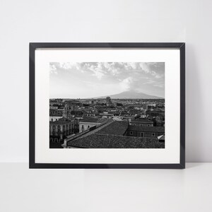 Old Town Catania, Sicily - Italian Village - Rustic Decor - Travel Print Gifts - Architecture Photography - Sicilian Art - Black and White