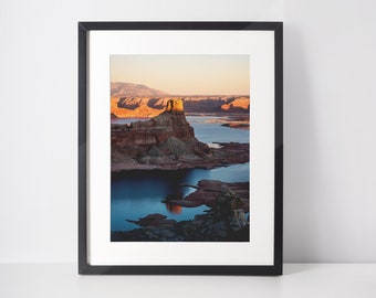 Lake Powell Utah Print Southwest Utah Travel Poster Utah Travel Gift Out West Photography Sunset Desert Print Lake Powell Art Utah Print