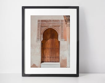 Granada Hiszpania Wydrukuj Alhambra Sztuka islamska Fotografia Architektura mauretańska Wydrukuj Hiszpania Sztuka ścienna Prezent Granada Plakat Hiszpania Plakat podróżniczy