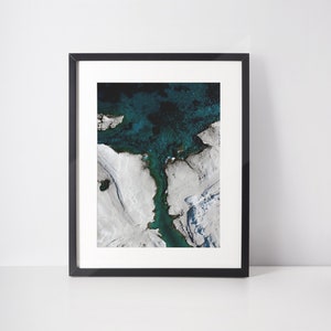 Sarakiniko Beach Print Milos Greece Wall Art Modern Nature Photography Ocean Print Abstract Aerial Print Milos Greece Photography Print Gift