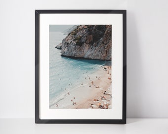 Turkey Beach Print Kaputas Beach Wall Art Kaş Turkey Travel Photography Wall Art Turkey Home Decor Mediterranean Summer Print Turkey Poster