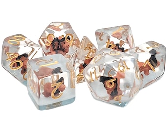 Animal Kingdom - Lion - Old School 7 Piece DnD RPG Dice Set