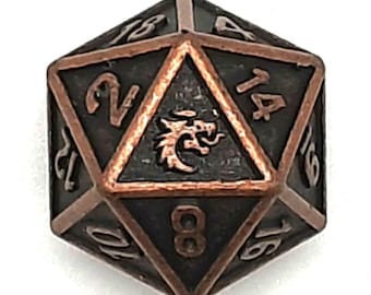 Dwarven Forged - Ancient Bronze - Old School Dnd Rpg Metal D20