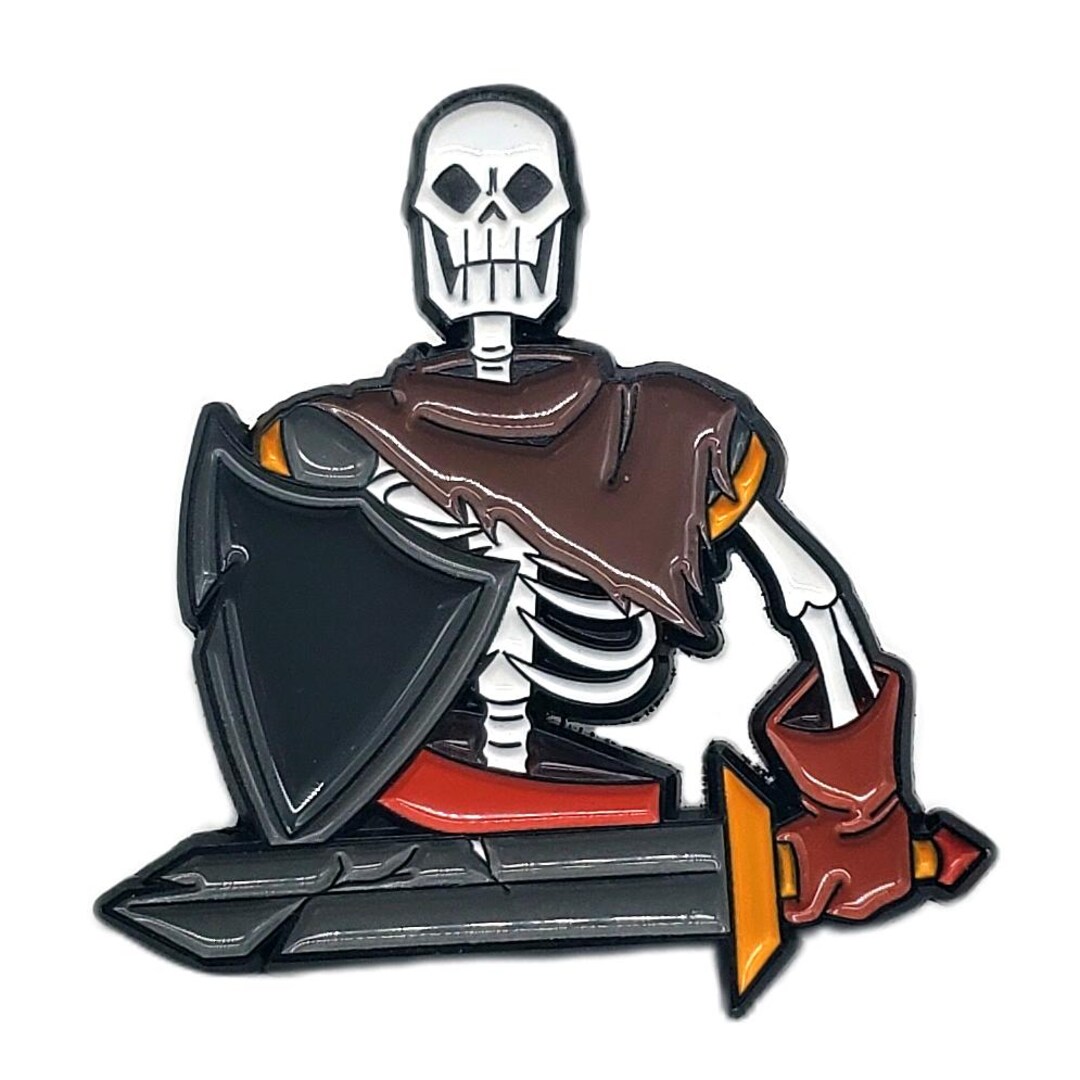 Skeleton Dnd Old School Collectable Pin - Etsy