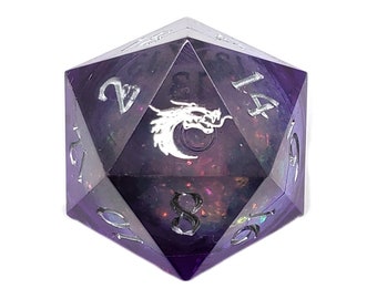Dark Cosmos Fury - Sharp-Edged Liquid Infused 22mm D20