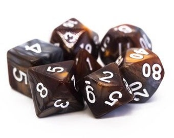 Opaque Brown NEW RPG Dice Set of 5 D20 