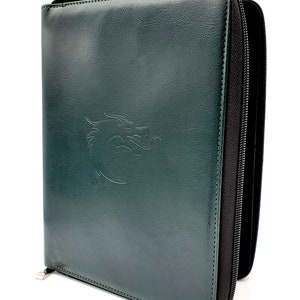 Ultimate Dice Folio - Dark Green - Old School Dice Dragon Head Logo Zip Up Storage Case