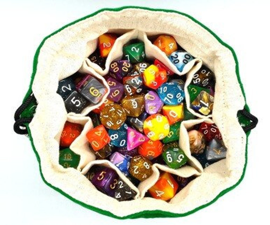 Bag Of Many Pouches Rpg Dnd Dice Bag Green Etsy