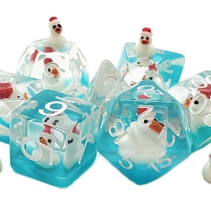 Animal Kingdom - Holiday Duck - Old School 7 Piece DnD RPG Dice Set