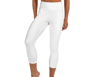 Bright White Capri Leggings - Etsy 