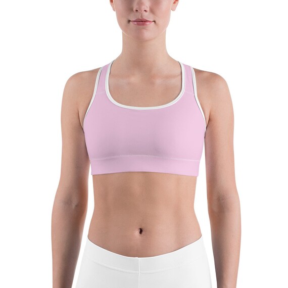 pastel pink sports bra